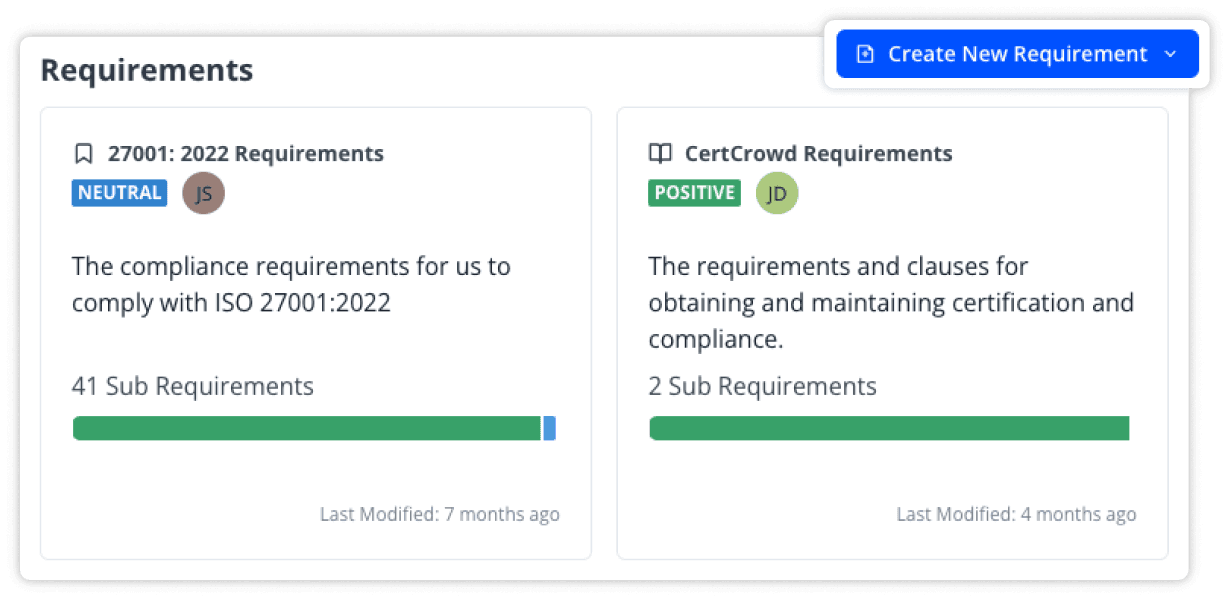 Requirements Dashboard