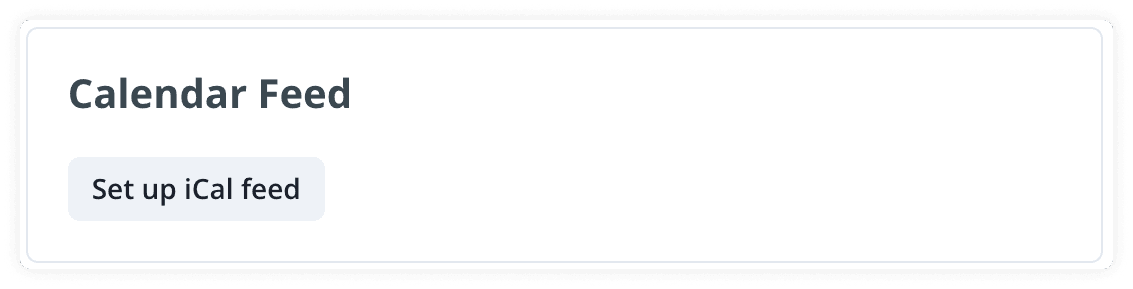 Option in Calendar feed to set up iCal